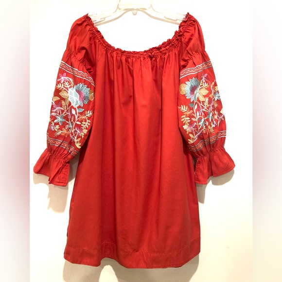 Free People Fleur Du Jour Mini Dress, Size L, Red - Picture 15 of 15
